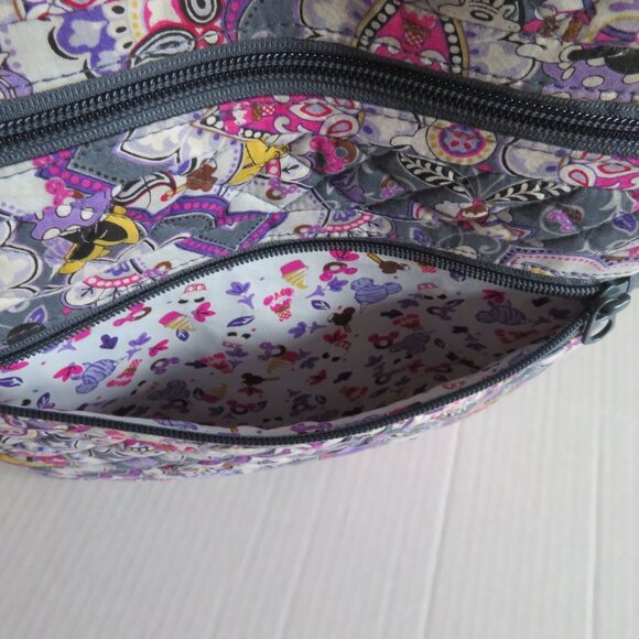 ⭐️HP⭐️Vera Bradley 3 Zip Hipster Bag-Mickey's Sweet Treats and Sweet Treat Ditsy - Picture 8 of 12